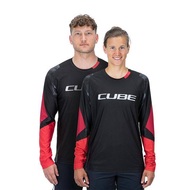 CUBE EDGE Round Neck pitkähihainen pyöräilypaita